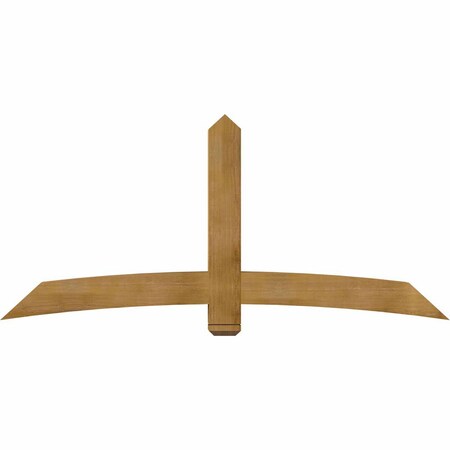 Ekena Millwork Bellingham Rough Sawn Timber Gable Bracket, Western Red Cedar, 84"W x 38"H x 6"D x 6"F, 11/12 Pitch GBW084X38X0606BEL00RWR